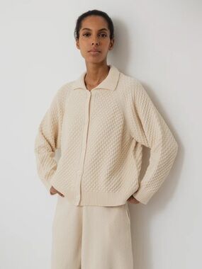 Wol Hide Textured Cardigan : Natural